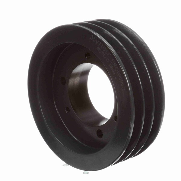 3 Groove Cast Iron Bushed Bore Multiple Sheave, 35V710SF